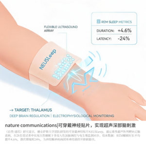 nature communications|可穿戴神经贴片,实现超声深部脑刺激与实时电生理监测