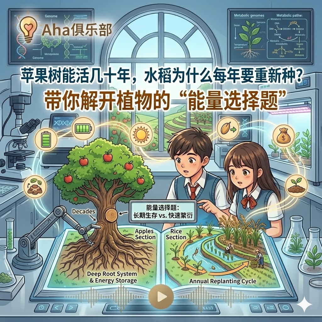 Vol5.1【百科】苹果树能活几十年，水稻为什么每年要重新种？带你解开植物的“能量选择题” episode artwork