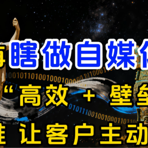 别再瞎做自媒体了！用 “高效 + 壁垒” 思维，让客户主动找你