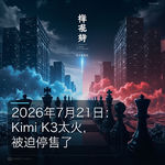 2026年7月：Kimi K3太火，被迫停售了