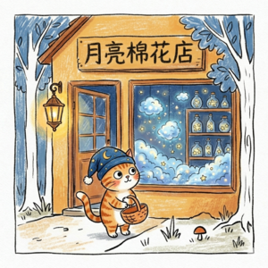 【原创睡前故事】呼噜猫和月亮棉花店 宝宝晚安助眠故事 呼噜猫
