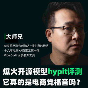 嘉宾大师兄：爆火的视频复刻开源模型Hypit评测