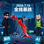 2026.7.16 A股全线暴跌！科创50两天跌超8%