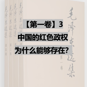 【第一卷】3 中国的红色政权为什么能够存在？