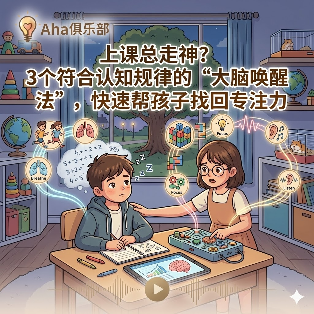 Vol2.6 【情绪】 上课总走神？3个符合认知规律的“大脑唤醒法”，快速帮孩子找回专注力 episode artwork