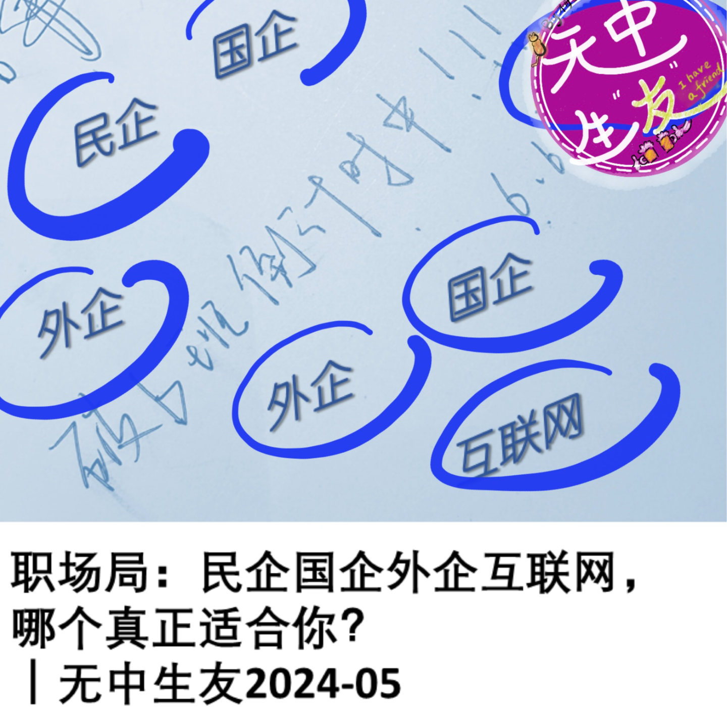 职场局：民企外企互联网，哪个真正适合你？ | 无中生友VOL2024-05 episode artwork