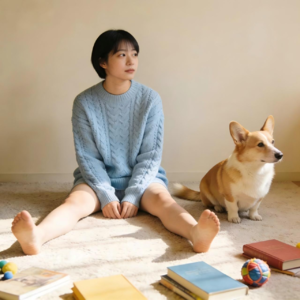 自闭症女孩和她的柯基—我从没抱过它