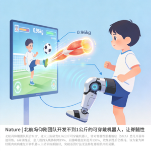 Nature | 北航冯仰刚团队开发不到1公斤的可穿戴机器人