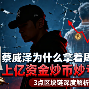 蔡威泽为什么拿着周杰伦上亿资金炒币亏了？