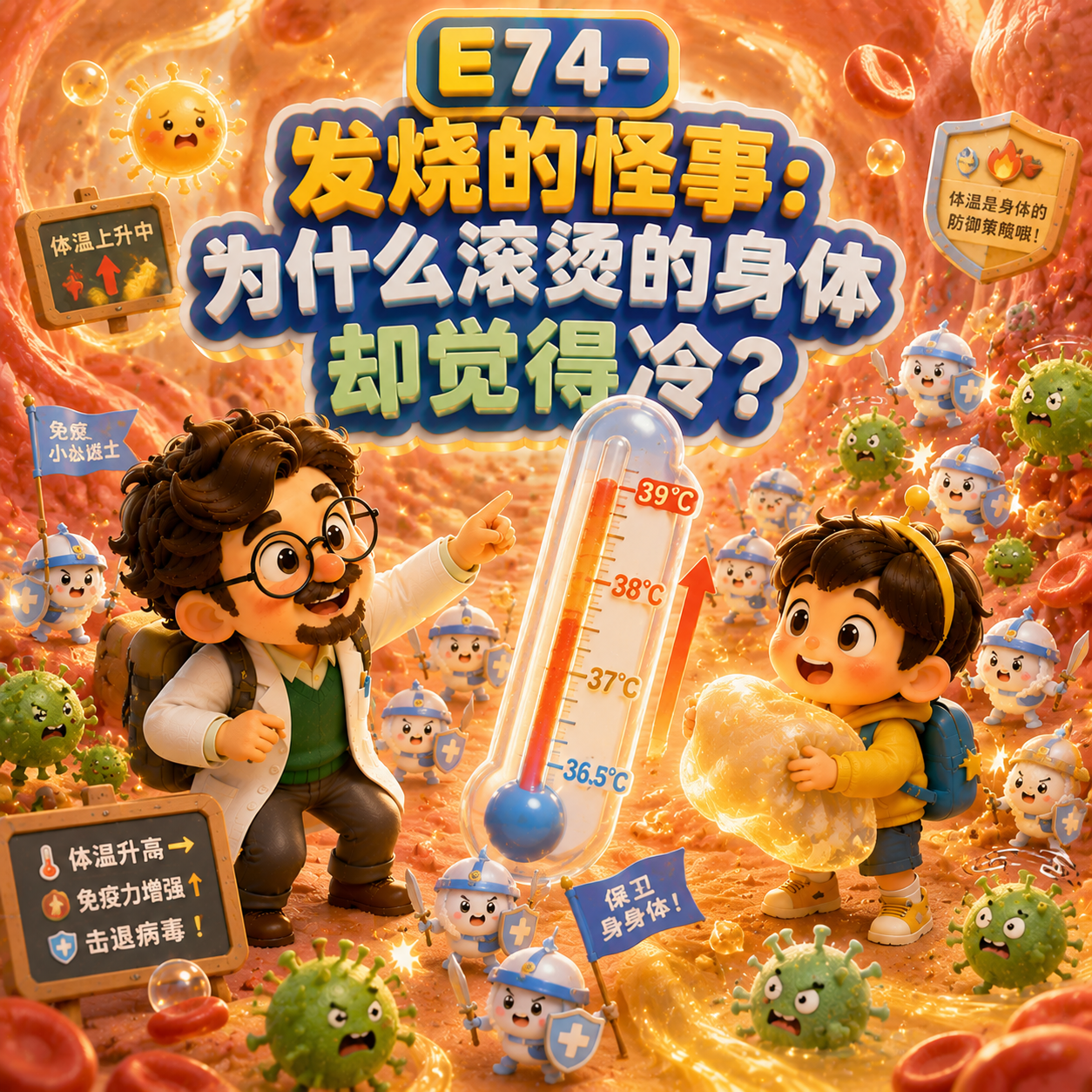 E74-发烧的怪事：为什么滚烫的身体却觉得冷？｜人体 episode artwork