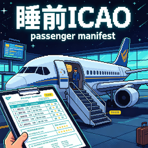 「睡前ICAO」全英文聊聊旅客名单