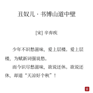 10辛弃疾《丑奴儿》-过去现在,不再介怀