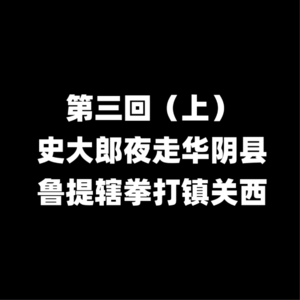 06第三回 史大郎夜走华阴县 鲁提辖拳打镇关西（上）