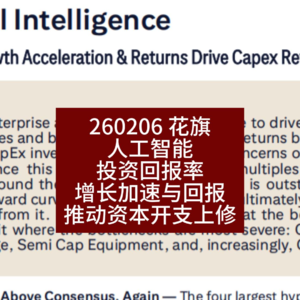 人工智能投资回报率：增长加速与回报推动资本开支上修