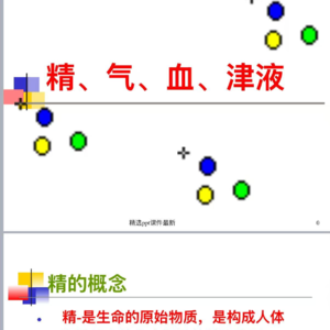 中医基础理论——精气血津液神