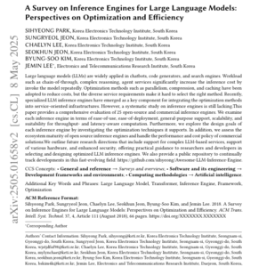 对25个主流LLM推理引擎进行多维度评估和优化技术梳理论文解析