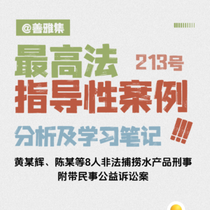 顶风作案就要坐牢赔钱+亲自“补鱼”——《最高法指导性案例213号：非法捕捞水产品刑事附带民事公益诉讼案》学习笔记