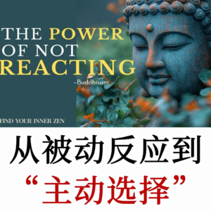 草薙龙瞬：拥有不反应的力量，活出从容的人生，从“被动”反应转为“主动”选择
