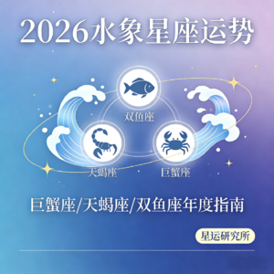 2026年全年运势｜水象星座｜天蝎座、巨蟹座、双鱼座