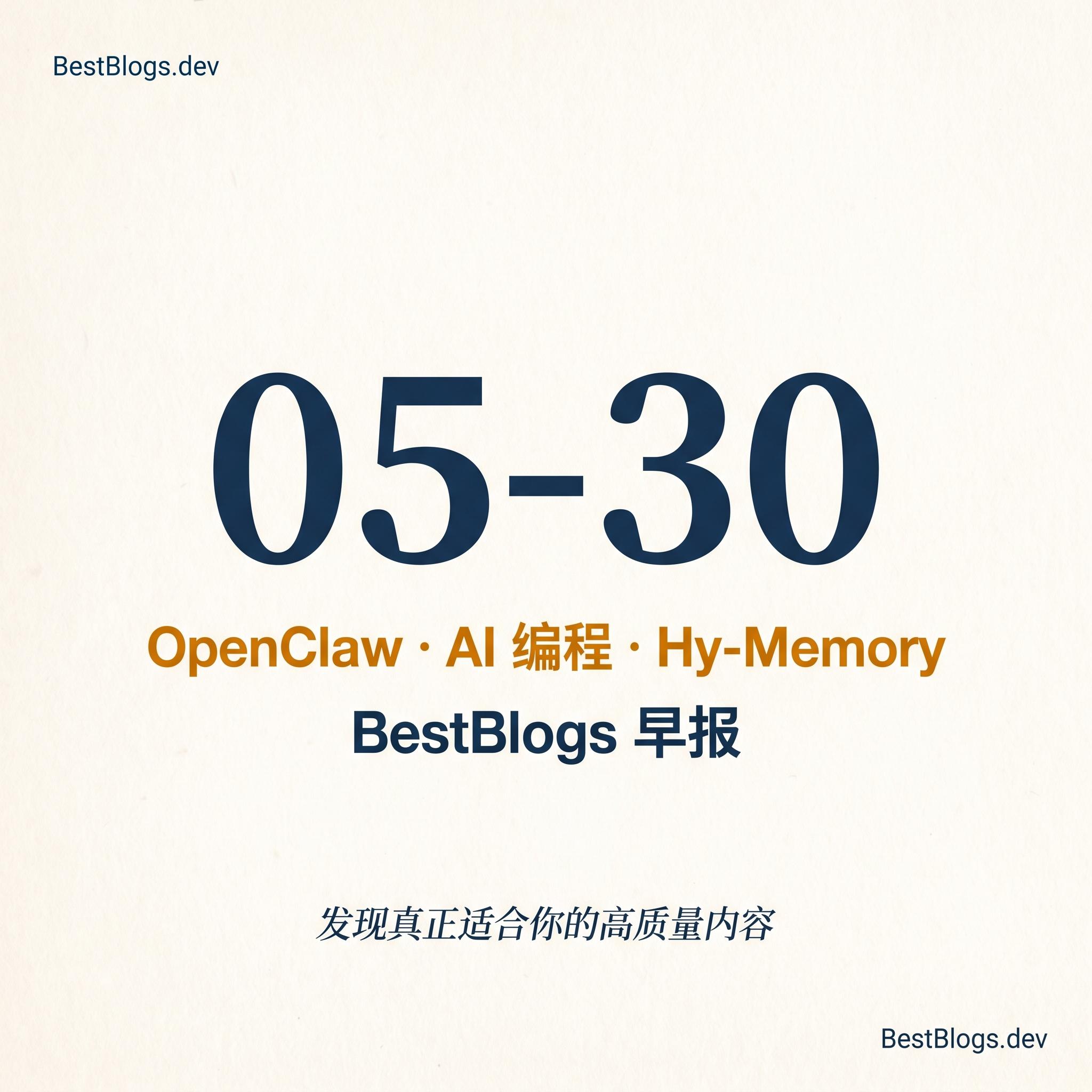 EP72 · OpenClaw 架构、AI 编程治理、Agent 记忆 · 05-30 早报 episode artwork