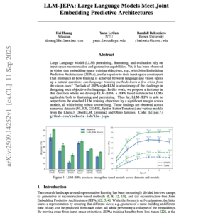 【第472期】LLM-JEPA：大语言模型联结嵌入预测架构