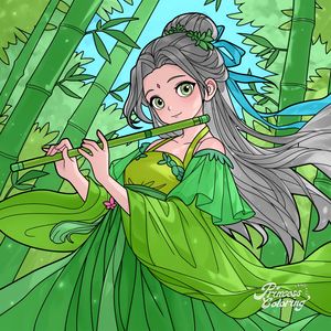 绿茶薄荷的印花