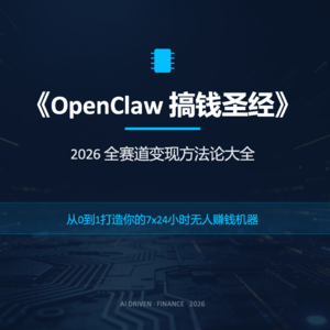015期《OpenClaw 搞钱圣经：2026 全赛道变现方法论大全》