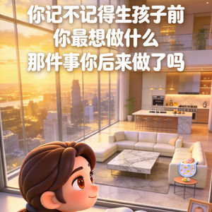 你记不记得生孩子前你最想做什么?那件事你后来做了吗