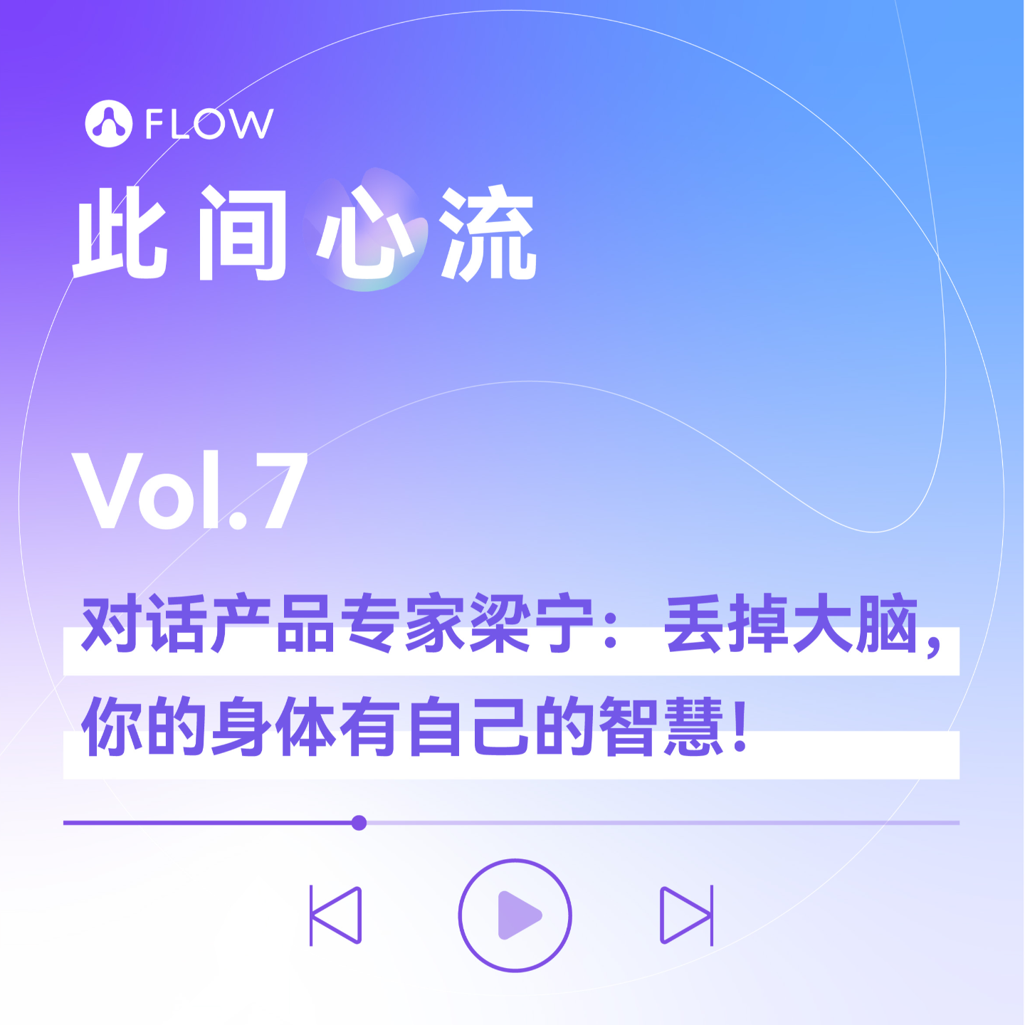 Vol.7 对话产品专家梁宁：丢掉大脑，你的身体有自己的智慧！ episode artwork
