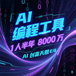 1 人半年赚 8000 万:AI 编程工具的逆袭之路|AI 创富天圈 E4