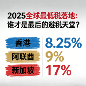 DAY.16 2025全球最低税落地：香港8.25%、阿联酋9%、新加坡17%，谁才是最后的避税天堂？