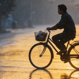 助眠锦鲤睡前故事09 冒着细雨骑车回家