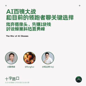 AI 百镜大战，和目前的领跑者聊：放弃摄像头、先赚1块钱｜对谈「蜂巢科技」夏勇峰