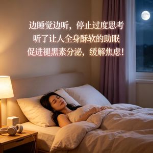 边睡觉边听，停止过度思考，听了让人全身酥软的助眠，促进褪黑素分泌 ，缓解焦虑！