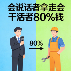 为什么“会说话”的人，拿走了“会干活”的人 80% 的钱？