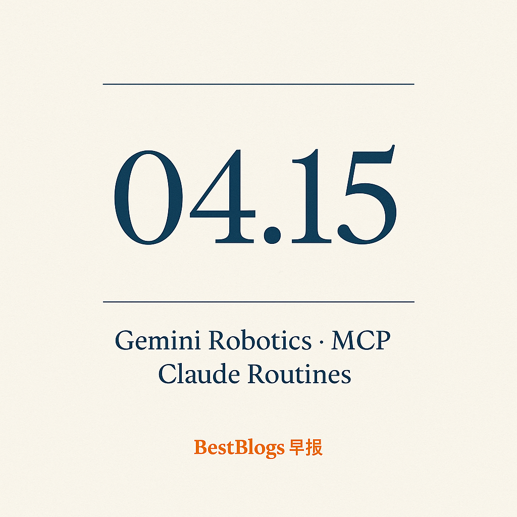 EP27 · Gemini Robotics · Cloudflare MCP · 04.15 早报 episode artwork