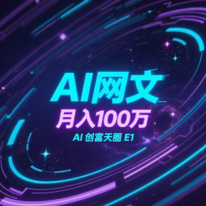 2人公司月入百万，AI 网文藏着财富密码｜AI 创富天圈 E1
