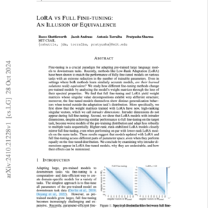 【第47期】LoRA vs Full Fine-tuning