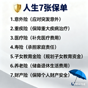 人生7张保单:构建全生命周期的风险防护体系