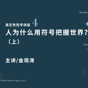 金观涛：人为什么用符号把握世界（上）｜真实性哲学系列讲座
