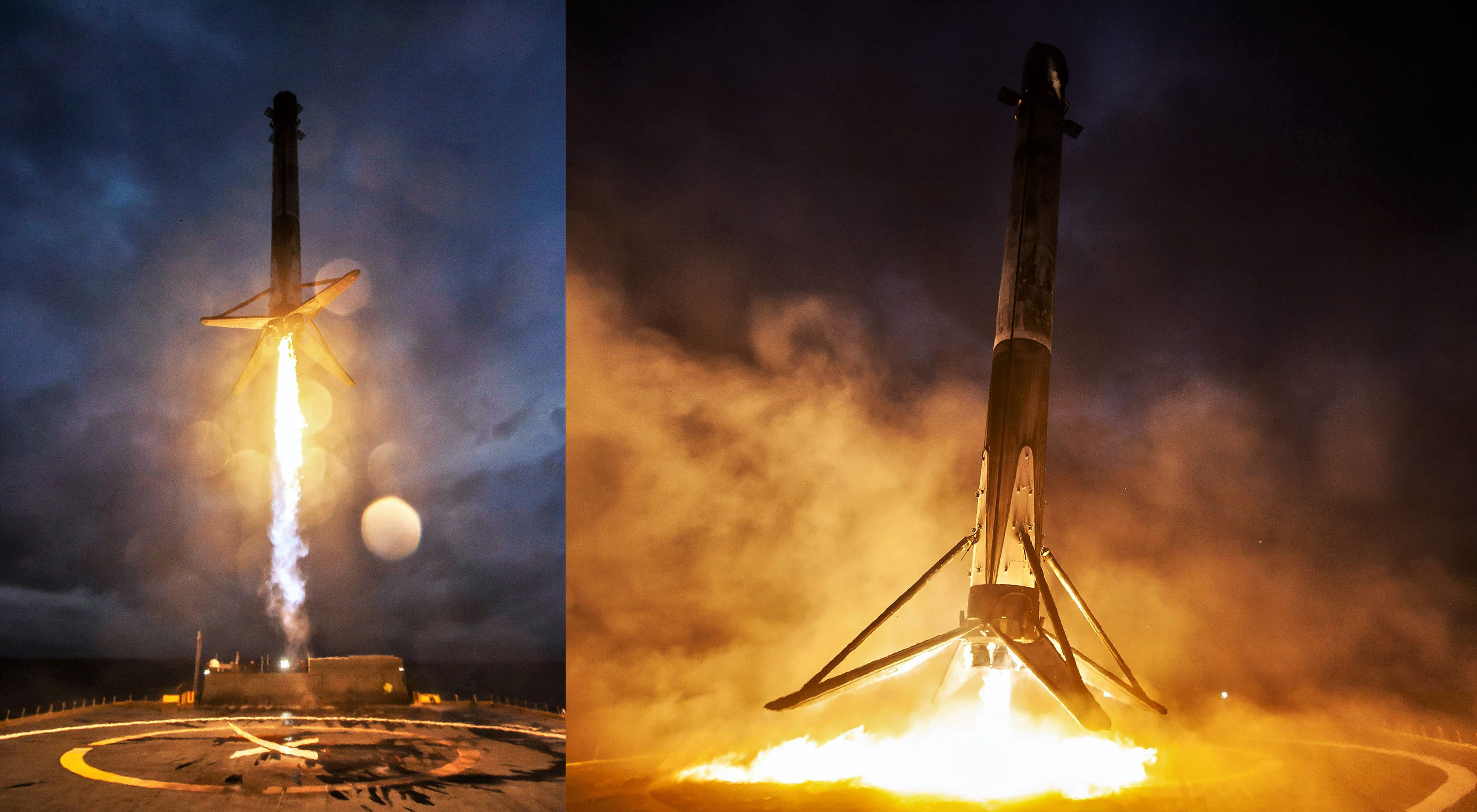SpaceX 午夜发射重型猎鹰间谍卫星，创下单日回收四枚助推器历史纪录