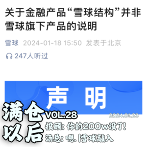 Vol.28 投顾：你的200w没了！汤总：嗯。| 雪球敲入