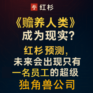 红杉预测，未来会出现只有一名员工的超级独角兽公司