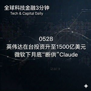 0528 英伟达在台投资升至1500亿美元 微软下月底“断供”Claude