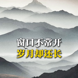窗口不常开,岁月却还长