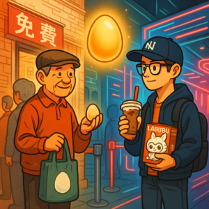 006.代际差异?不存在!一代人领一代人的鸡蛋,鸡蛋、0元奶茶和LABUBU的平行宇宙