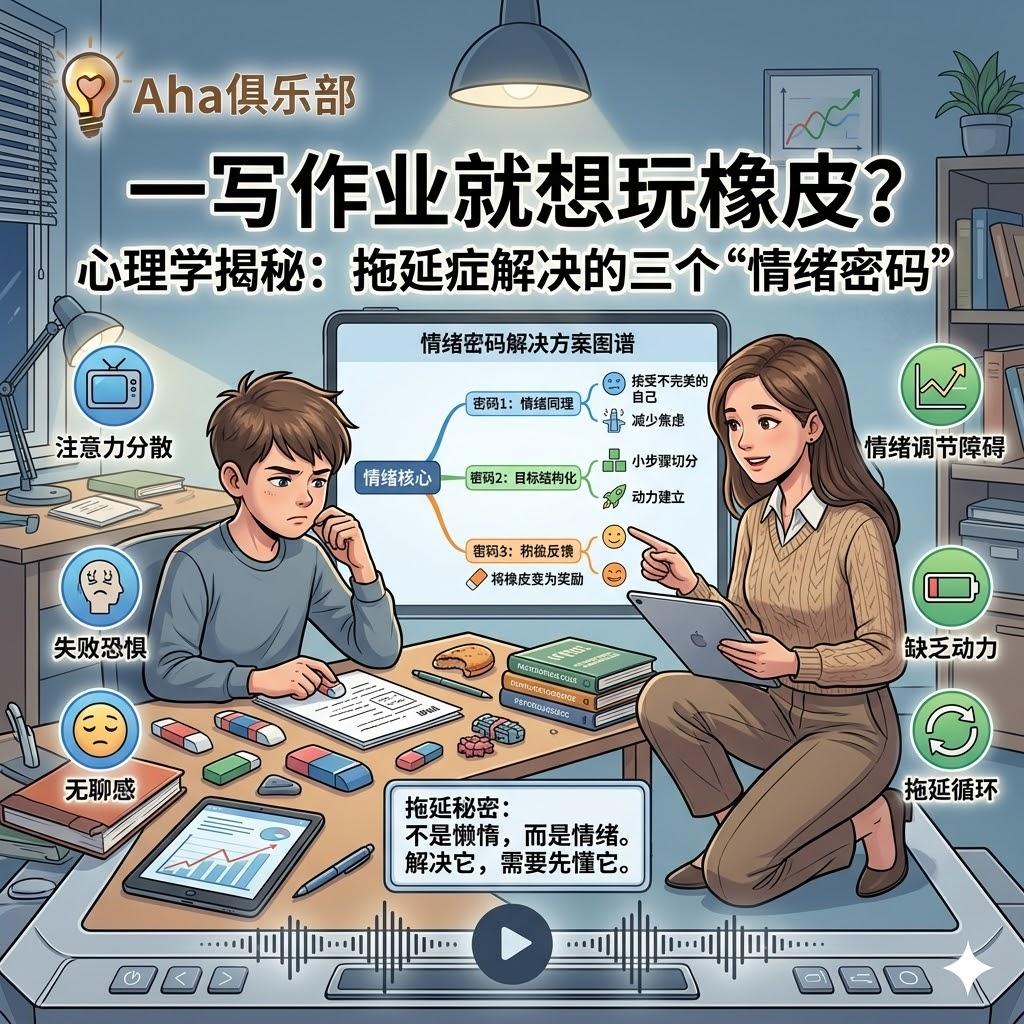 Vol6.3【情绪】一写作业就想玩橡皮？心理学揭秘：拖延症解决的三个“情绪密码” episode artwork