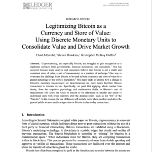【第416期】(Ledger)比特币普及的“心魔”:如何用“聪”消除小数位恐惧与“整数偏见”