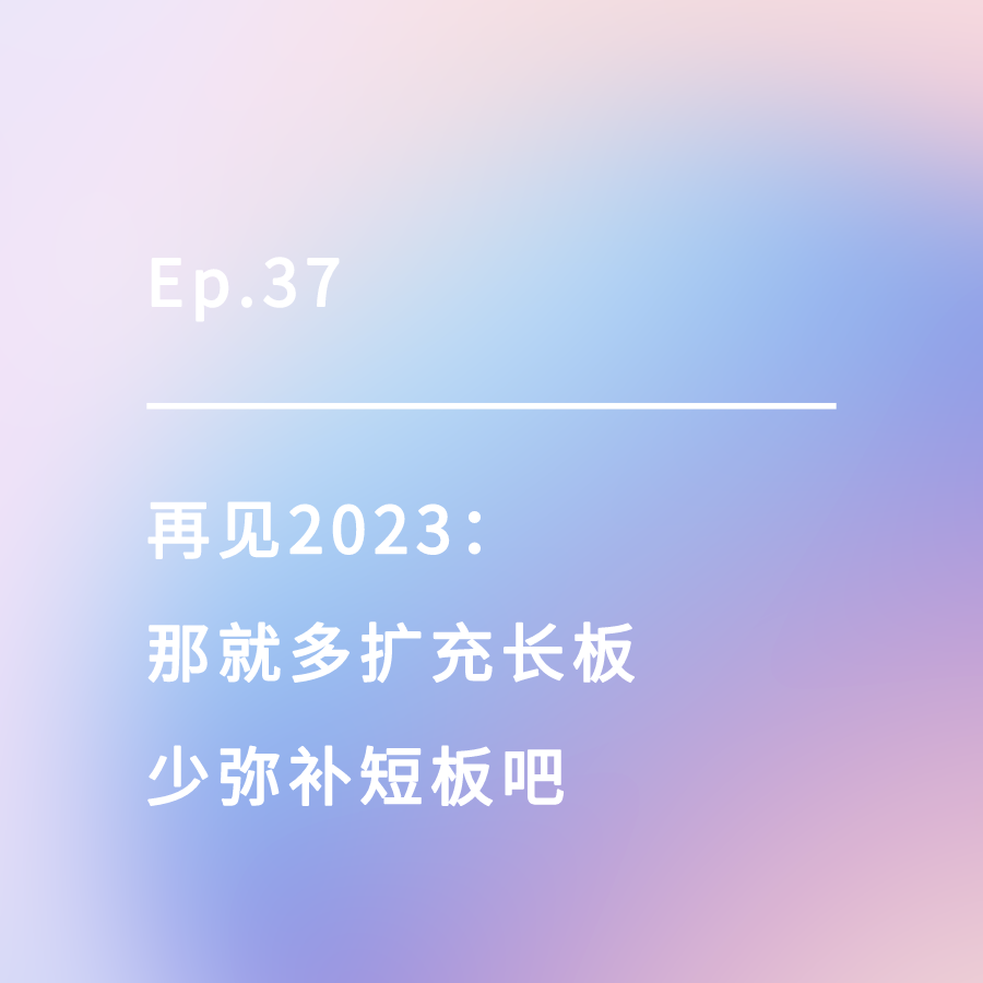 cover of episode EP.37 | 再见2023：那就多扩充长板，少弥补短板吧