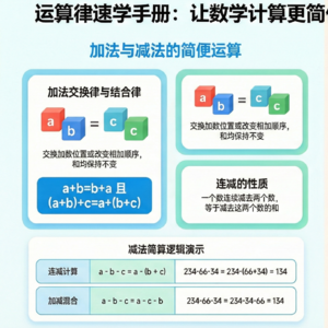 数学四年级下册第三单元-运算律秒杀战术